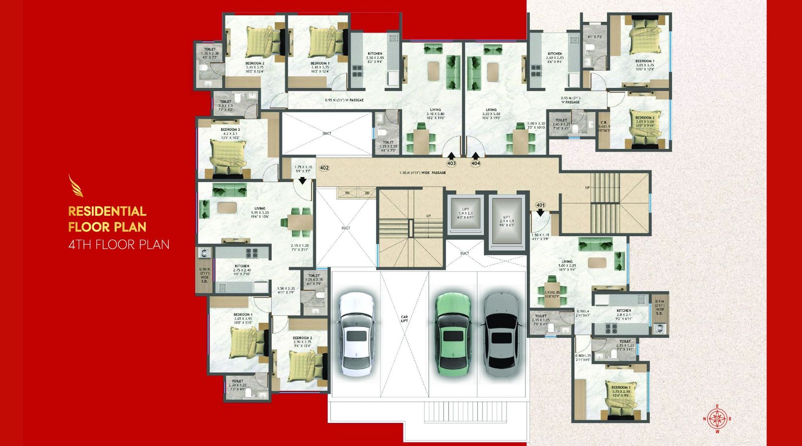 Charms-Shri-Kaustubh-Typical-Floor-Plan-4th-floor